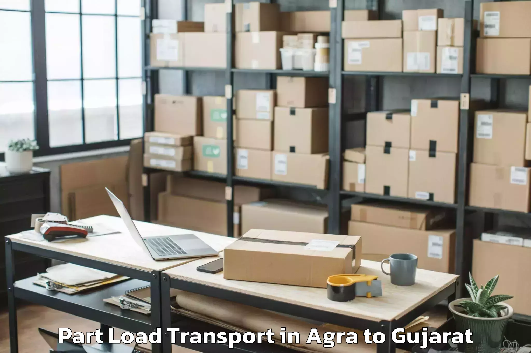 Hassle-Free Agra to Kadodara Part Load Transport